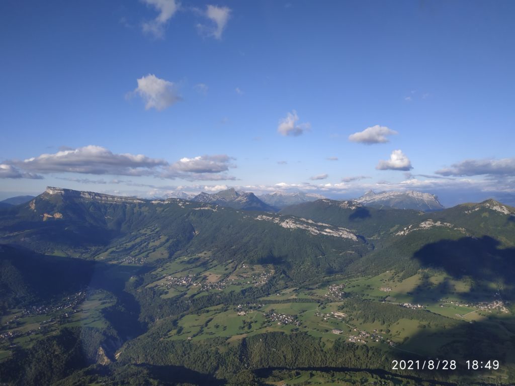 massif des Bauges vu du planeur